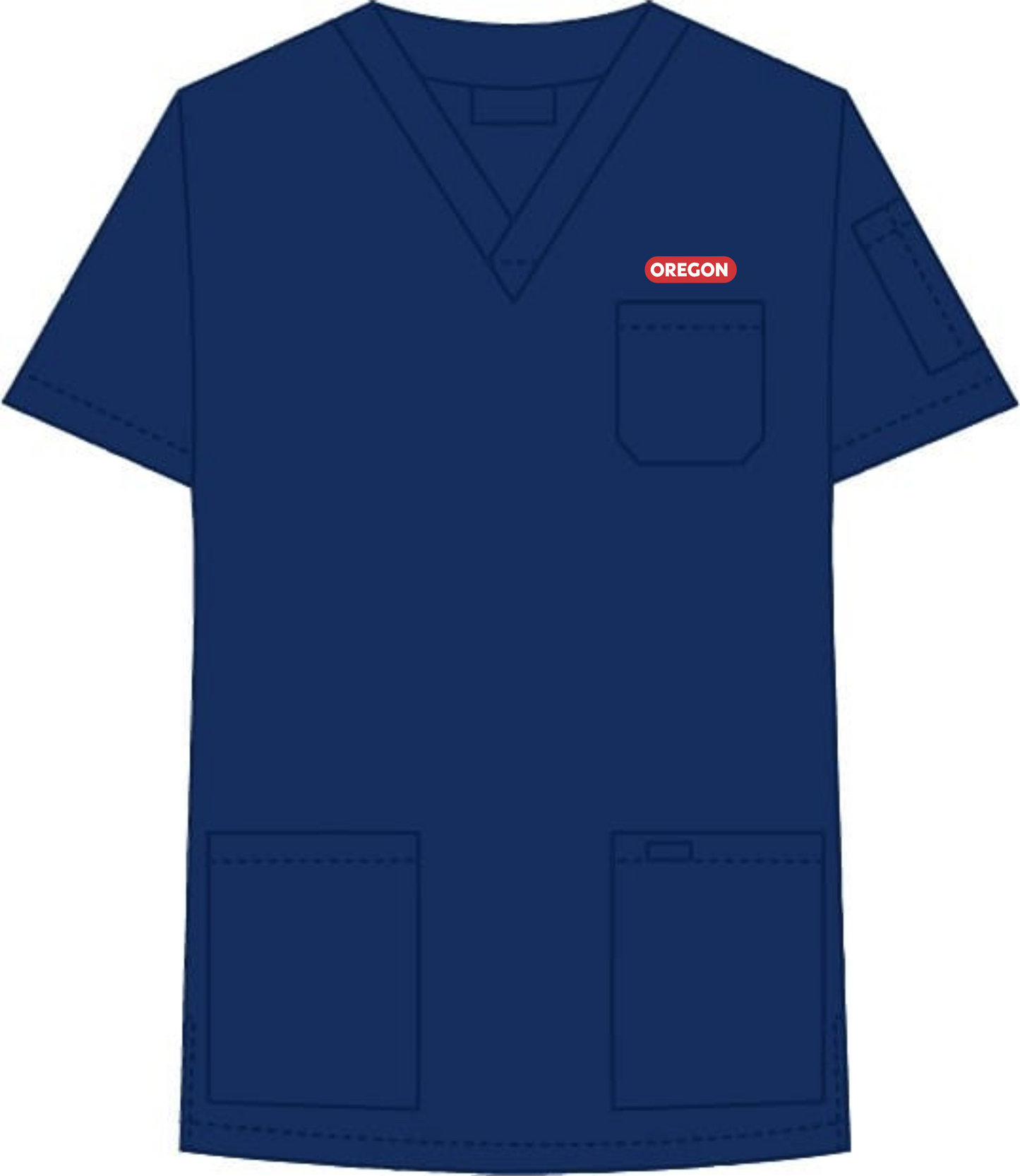 V-Neck 3 Pocket Scrub Top